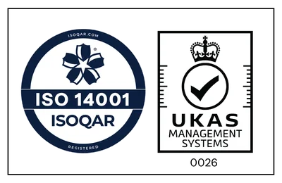 ISO 14001 Environmental Management System certification logo — Abertay Training is ISO 14001 certified