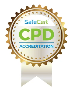 SafeCert CPD Accreditation logo — all Abertay Training courses are CPD accredited